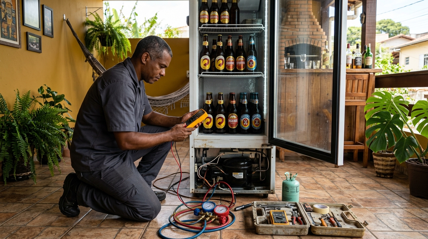Reparo no controlador de câmara fria em Canoas‑RS